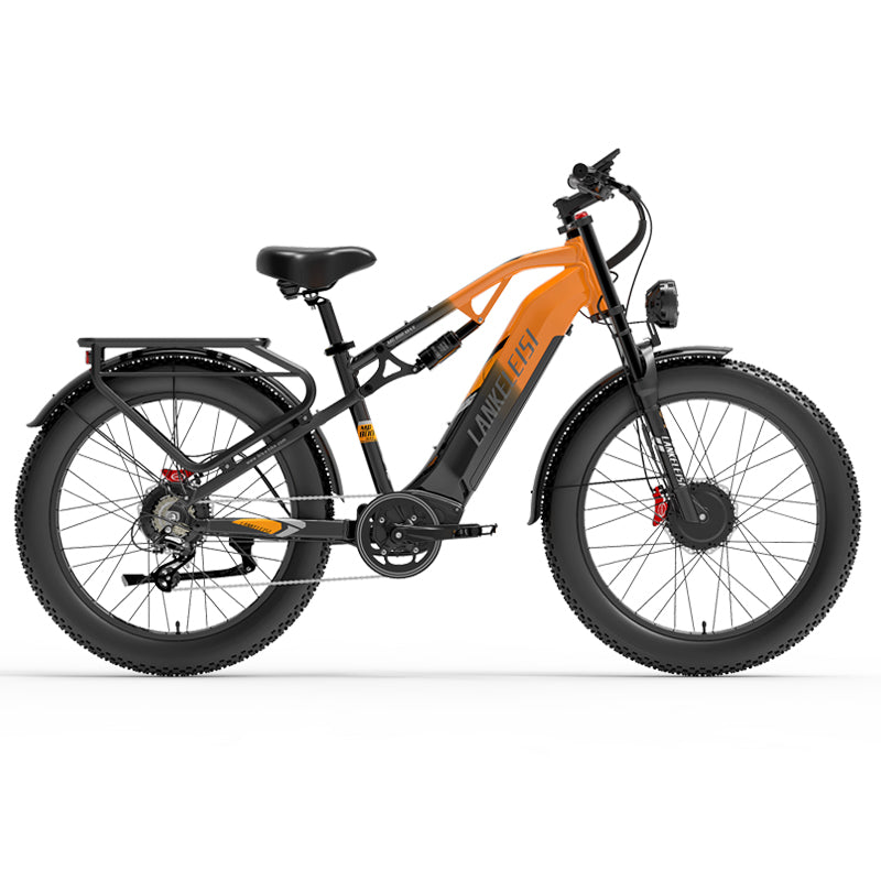 LANKELEISI MG800Max 2000W Dual Motor 26″ Fat Tires All Terrain Electric Bike