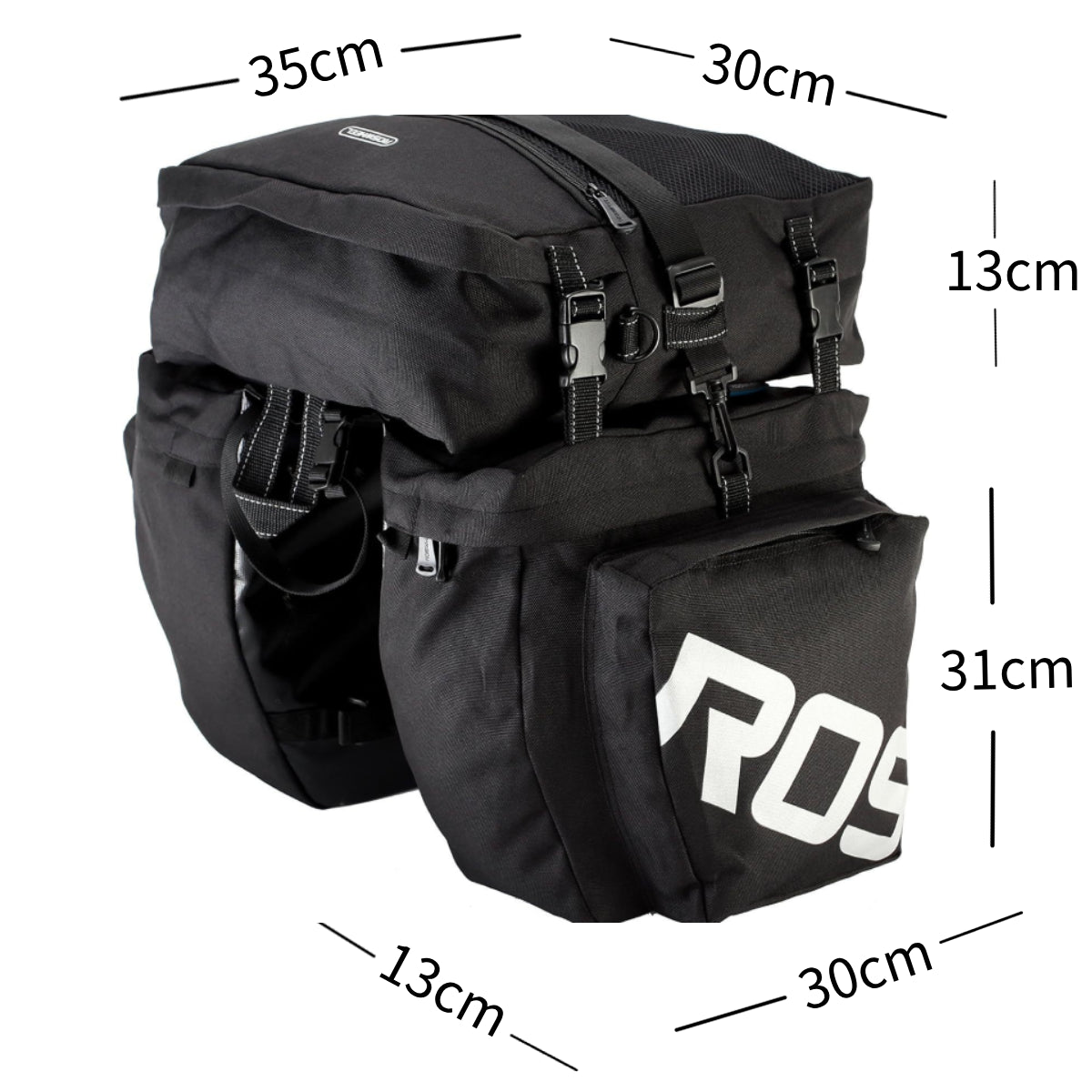 LANKELEISI E-Bike 3-in-1 Rear Rack Bag