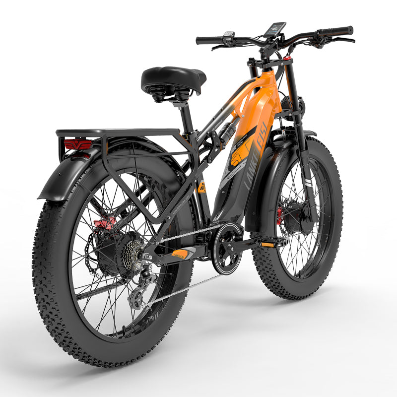 LANKELEISI MG800Max 2000W Dual Motor 26″ Fat Tires All Terrain Electric Bike