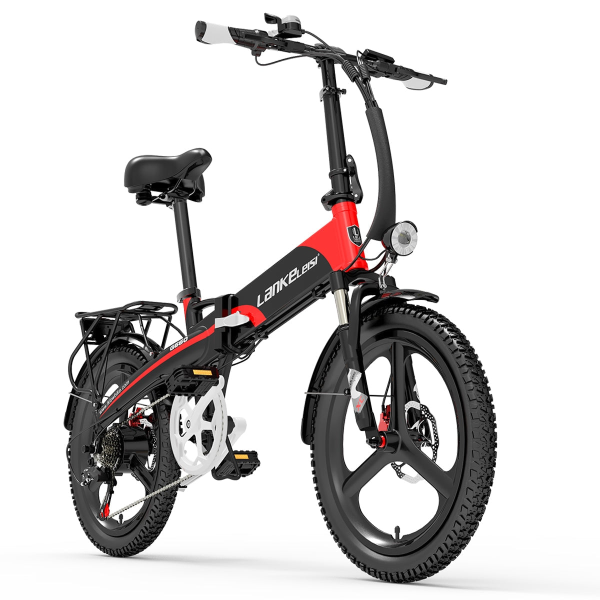 Lankeleisi G660 Folding Electric City Bike Red