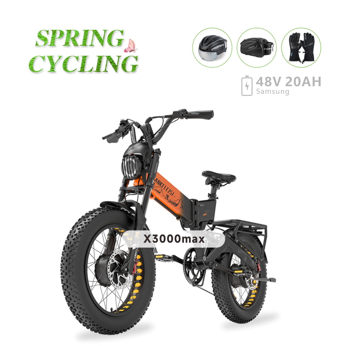 LANKELEISI X3000 MAX 2000W Dual Motor 130km Endurance Electric Mountain Bike(New Arrivals)