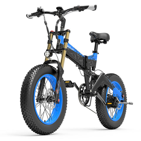 Lankeleisi X3000Plus-Up 20 Inch 4.0 Fat Tire Snow Bike Blue