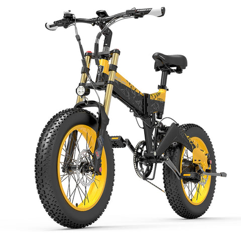 Lankeleisi X3000Plus-Up 20 Inch 4.0 Fat Tire Snow Bike Yellow